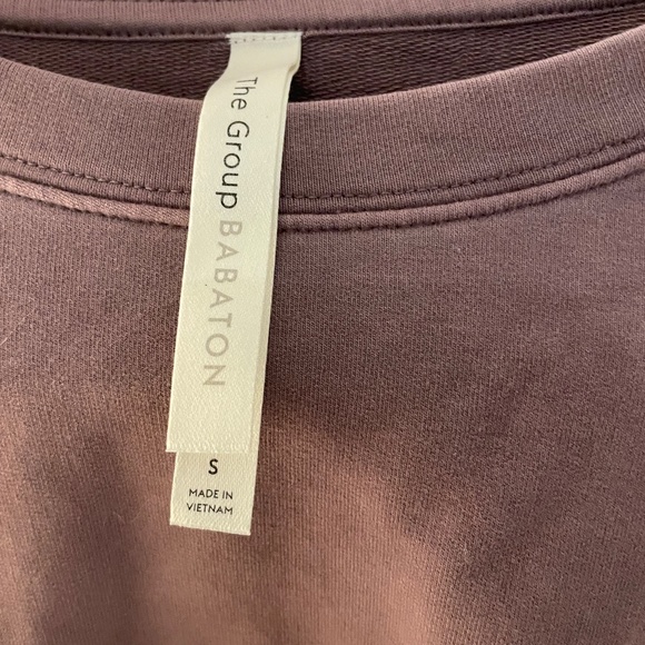 Aritzia The Group By Babaton Region Sweatshirt Cinchable Crew Neck Crop - Picture 2 of 5